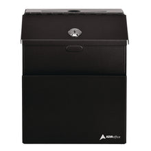 Load image into Gallery viewer, Wall Mountable Steel Suggestion Secure Drop Box with Key, 7 x 6 x 8.5, Stainless Steel 304, Black
