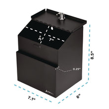 Load image into Gallery viewer, Wall Mountable Steel Suggestion Secure Drop Box with Key, 7 x 6 x 8.5, Stainless Steel 304, Black
