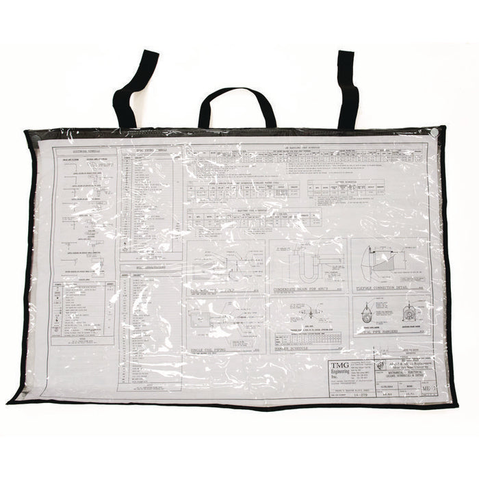 Large Document Protection Blueprint Plan Holder, Holds ARCH D (24" x 36"), Clear