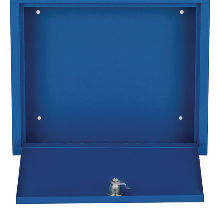 Large Size Steel Multi-Purpose Secure Drop Box, 12 x 3 x10, Blue