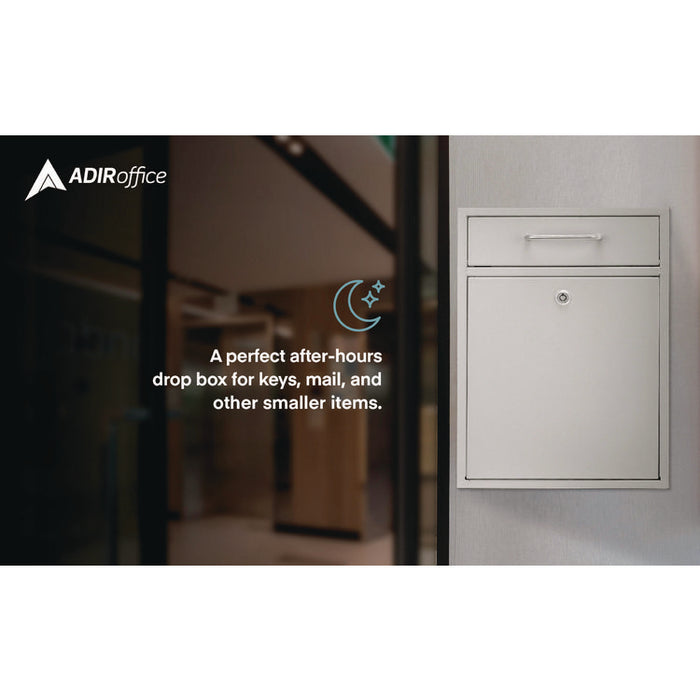Large Ultimate Secure Drop Box Wall Mounted Mail Box, 11.2 x 4.7 x 16.2, White