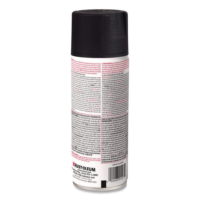 Camouflage Spray Paint, Flat Black, 12 oz Aerosol Can