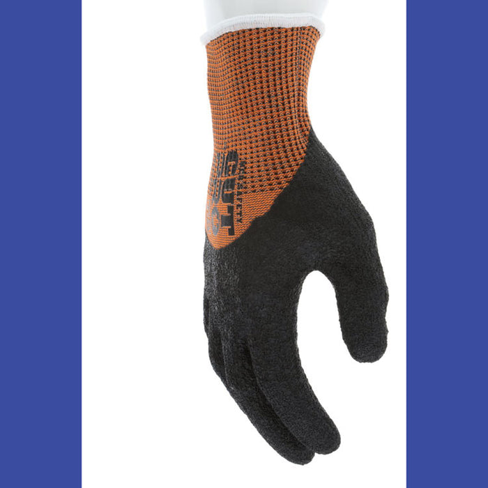 Cut Pro 92743LT Gloves, 10" Long, X-Large, Black/Orange, 12 Pairs