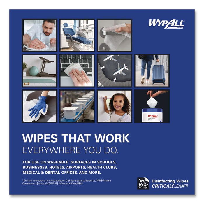 Disinfecting Wipes, 1-Ply, 5.16 x 8.5, Fresh Scent, White, 185 Sheets/Canister, 3 Canisters/Carton