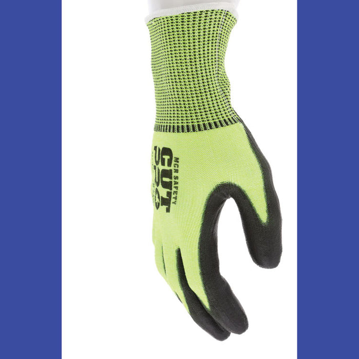 Cut Pro 9277PU Gloves, 10" Long, X-Large, Black/Lime, 12 Pairs