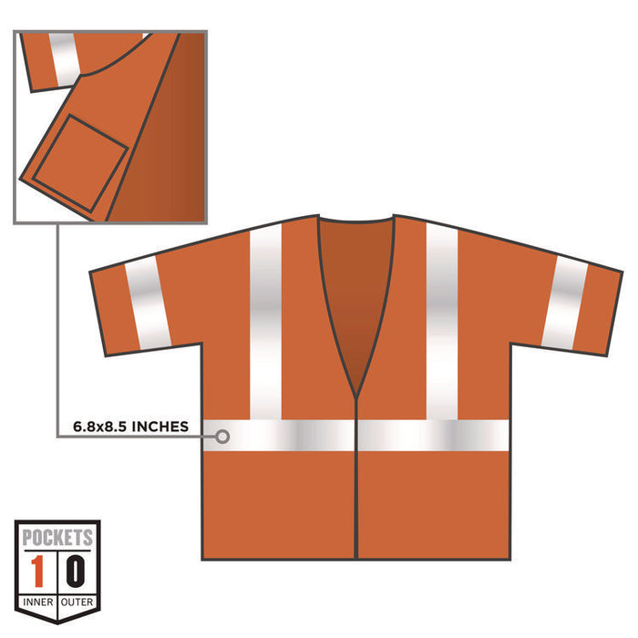 GloWear 8310HL Type R Class 3 Economy Mesh Vest, Polyester, Small to Medium, Orange