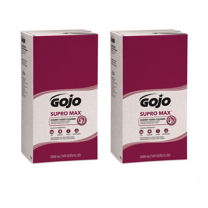 SUPRO MAX Heavy Duty Hand Cleaner, Refill for GOJO PRO TDX Touch-Free Dispenser, Cherry Scent, 5,000 mL, 2/Carton