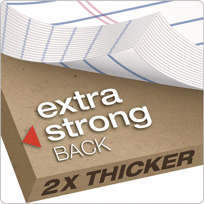 Double Docket Ruled Pads with Extra Sturdy Back, Wide/Legal Rule, (100) White 8.5 x 11 Sheets