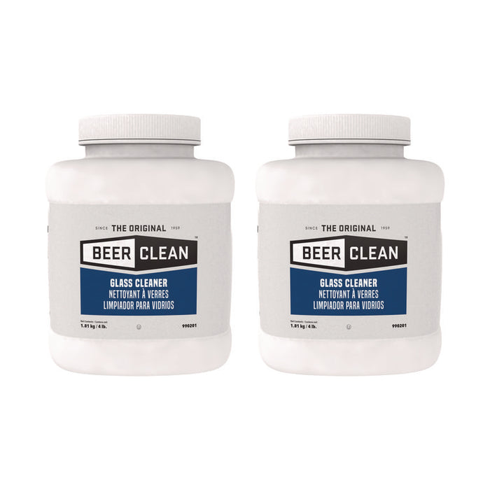 Beer Clean Glass Cleaner, Powder, 4 lb Bucket, 2/Carton