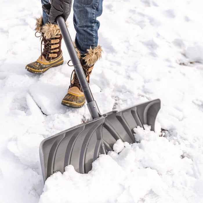 Steel Core Snow Pusher with Wear Strip, 24" Width, 57.55" Length, 6/Carton