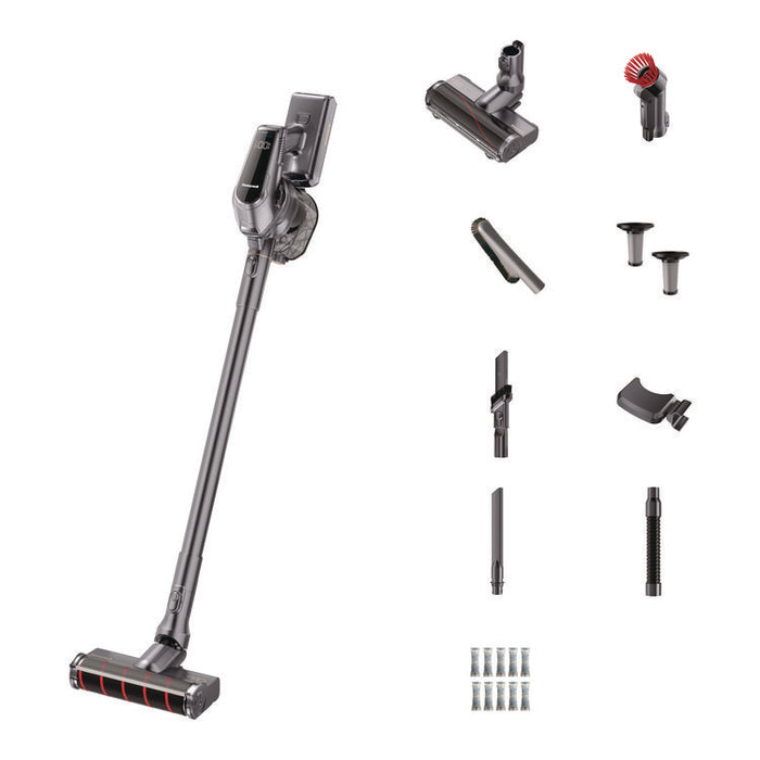 Aeromax Pro VC16 Cordless Vacuum, 8.5" Cleaning Path, Dark Silver