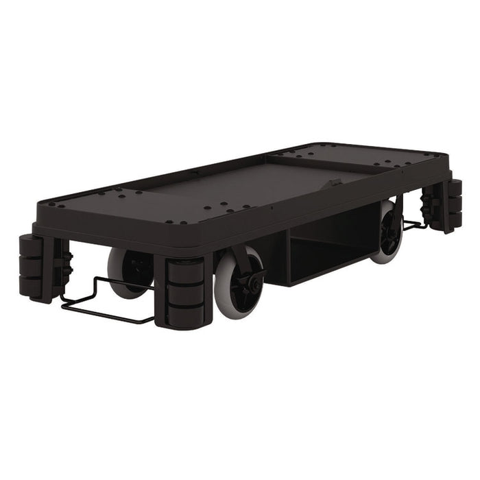 Partially Assembled Premium Housekeeping Cart, Plastic, 1 Shelf, 24 x 62.13 x 49.75, Black