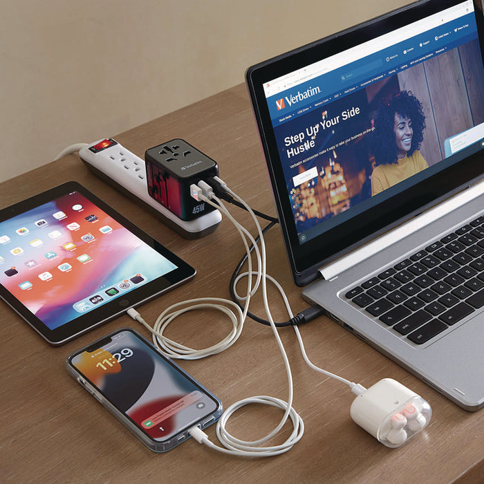 UTA-08 Universal Travel Adapter, (3) USB-A/(3) USB-C