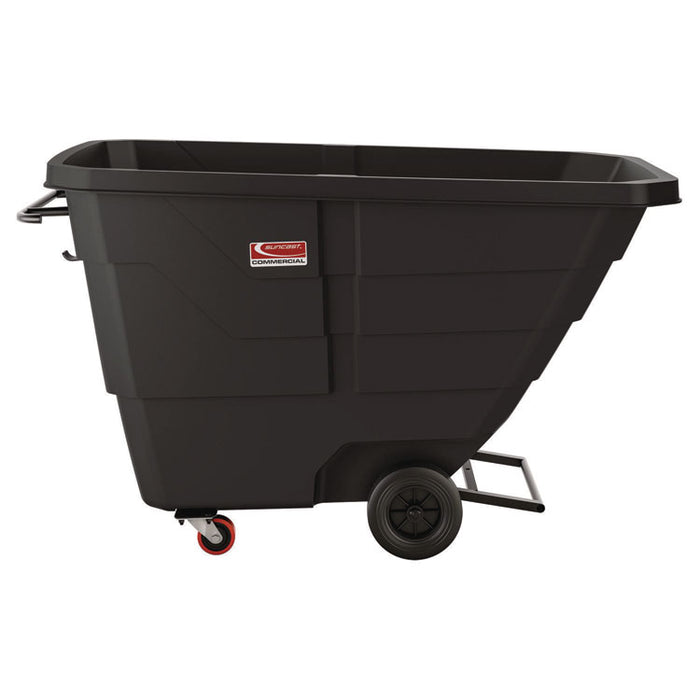 1 cu yd Light Duty Tilt Truck, 1,250 lb Capacity, Black