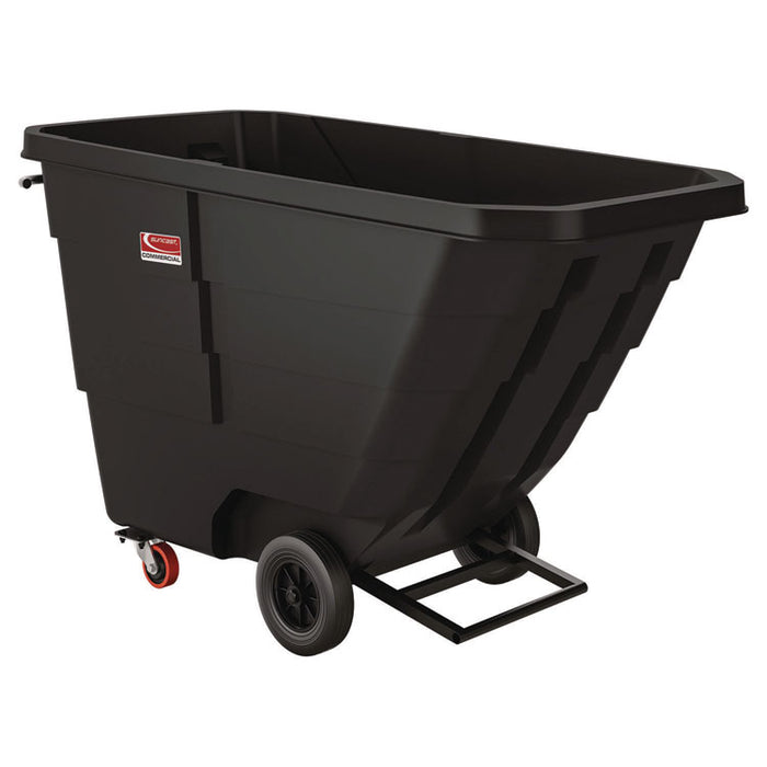 1 cu yd Light Duty Tilt Truck, 1,250 lb Capacity, Black