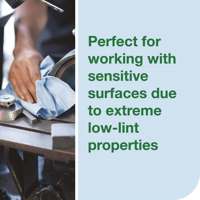 Low-Lint Cleaning Cloth, 1-Ply, 12 x 12, Blue, 250 Sheets/Carton