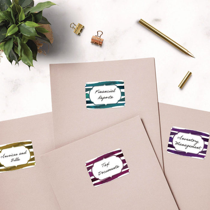 EcoFriendly Adhesive Name Badge Labels, 3.38 x 2.33, White, 400/Box