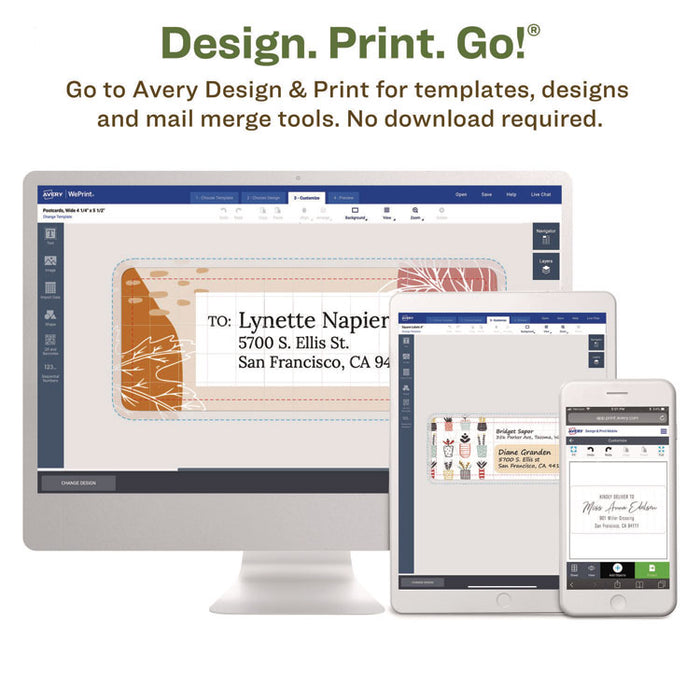 EcoFriendly Mailing Labels, Inkjet/Laser Printers, 2 x 4, White, 10/Sheet, 100 Sheets/Pack