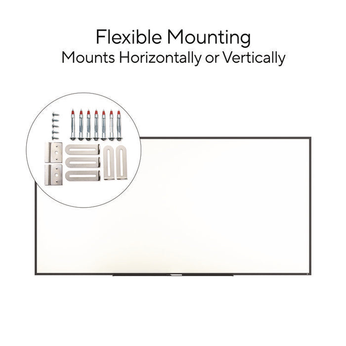 Melamine Dry Erase Board, 96" x 48", White Surface, Black Aluminum Frame