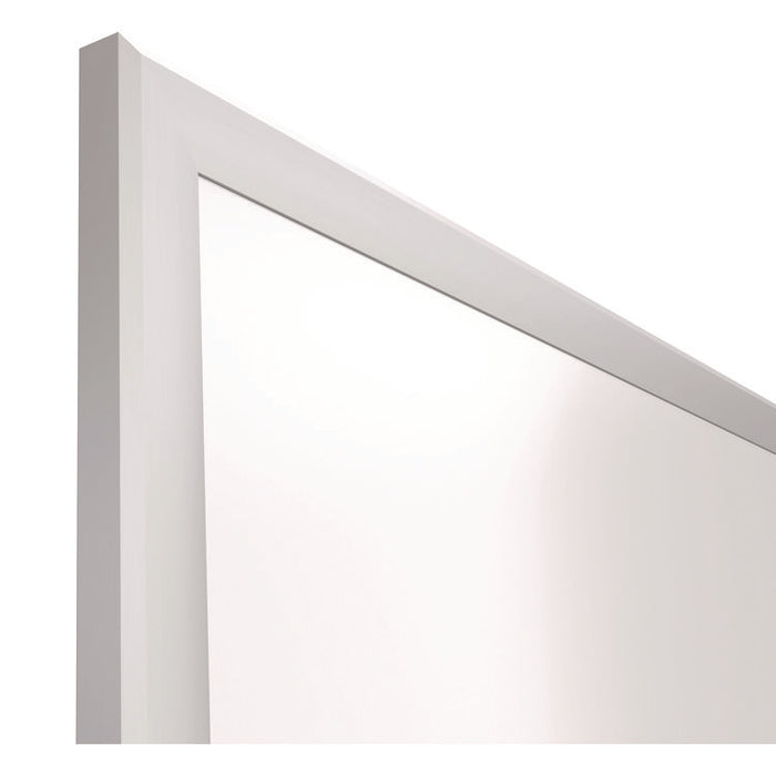Magnetic Steel Dry Erase Board, 24" x 36", White Surface, Gray/Natural Aluminum Frame