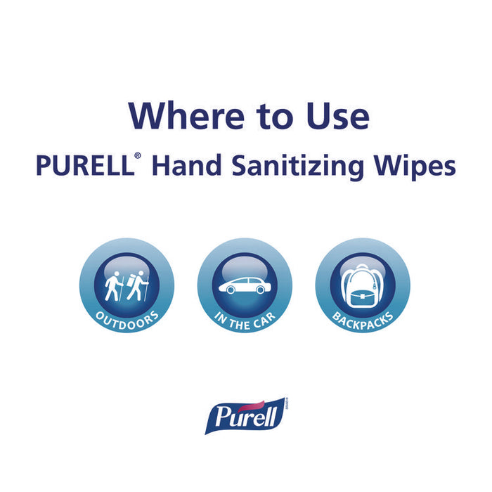 Cottony Soft Individually Wrapped Sanitizing Hand Wipes, 5 x 7, Unscented, White, 120/Box