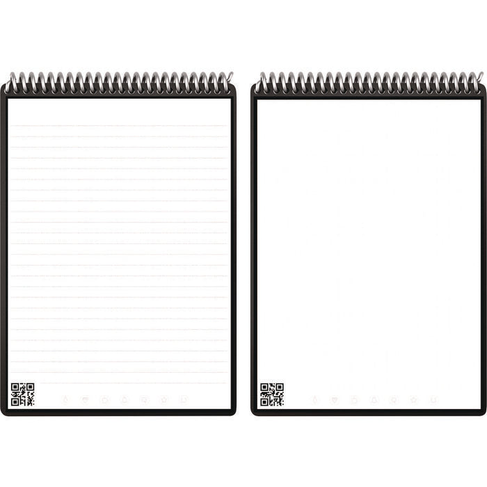 Flip Smart Notepad, Black Cover, Lined/Dotted Rule, (18) White 6 x 8 Sheets