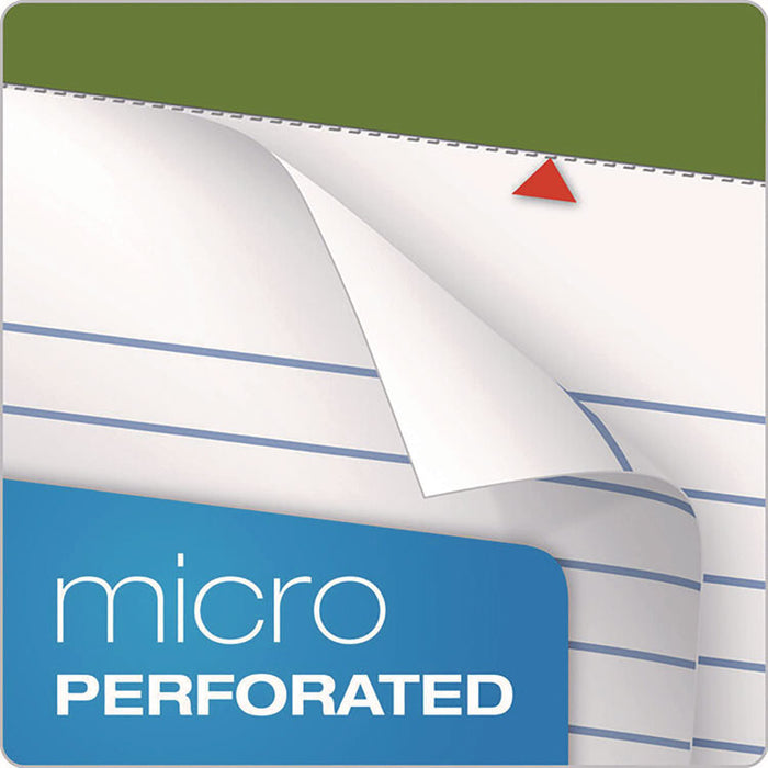 Earthwise by Ampad Recycled Writing Pad, Sand Politex Headband, Wide/Legal Rule, (40) White 8.5 x 11 Sheets, 4/Pack