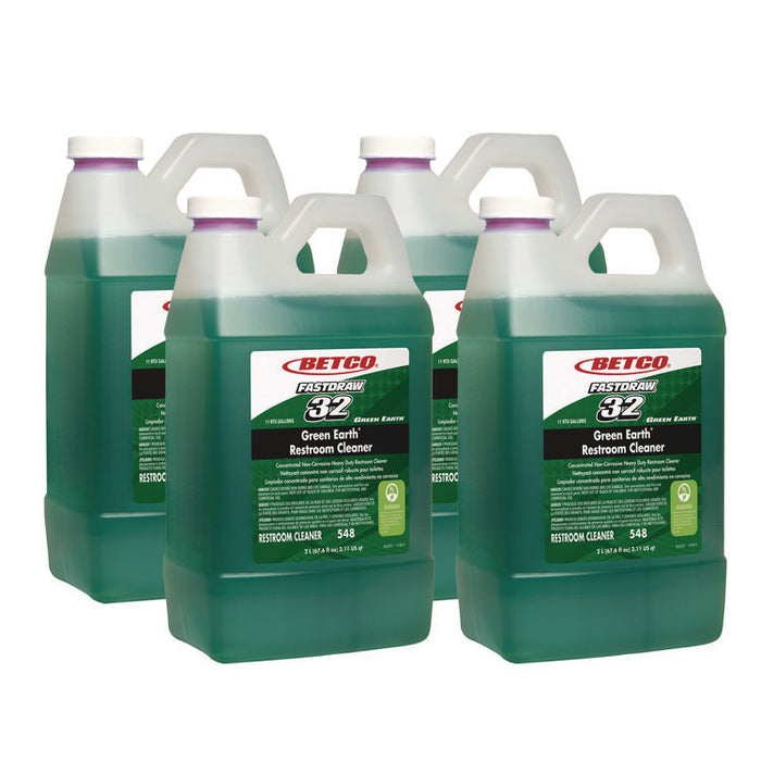 FastDraw 32 Green Earth Restroom Cleaner, Citrus Floral Scent, 2 L Bottle, 4/Carton
