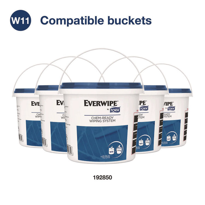 Chem-Ready Wiping Rolls, 1-Ply, 12 x 5.25, White, 180 Sheets, 6 Rolls/Carton