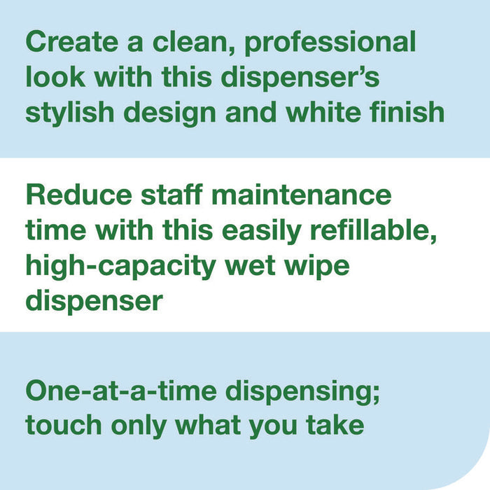 Centerfeed Wet Wipe Dispenser, 10.04 x 10.73 x 13.18, White