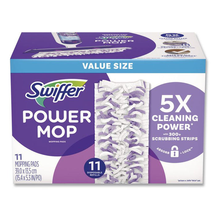 PowerMop Mopping Pads, 11.41 x 5.31, 11/Box, 2 Boxes/Carton