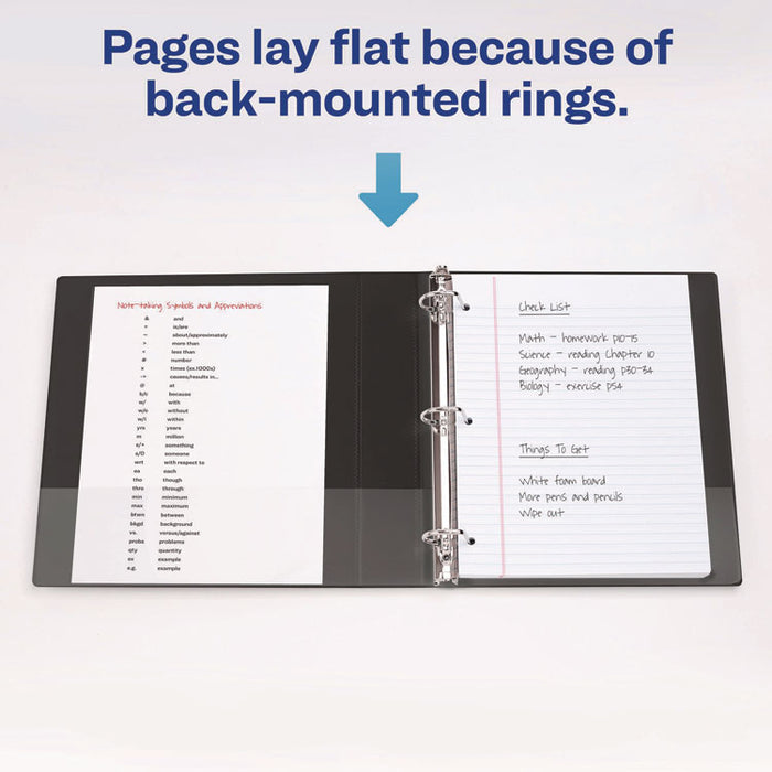 Heavy-Duty View Binder with DuraHinge and Locking One Touch EZD Rings, 3 Rings, 3" Capacity, 11 x 8.5, Red