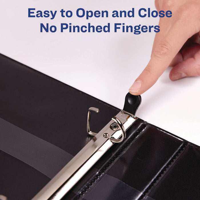 Heavy-Duty Non-View Binder with DuraHinge and One Touch EZD Rings, 3 Rings, 1.5" Capacity, 11 x 8.5, Black