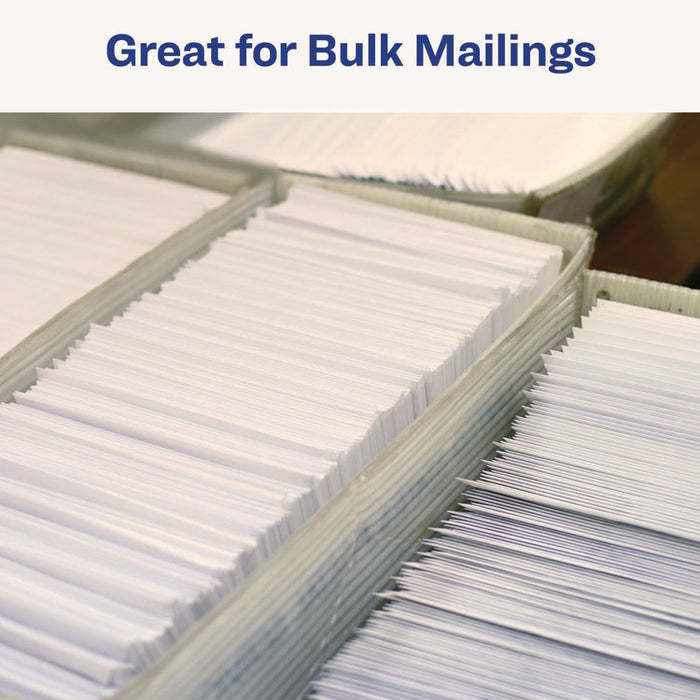 Dot Matrix Printer Mailing Labels, Pin-Fed Printers, 0.94 x 3.5, White, 5,000/Box