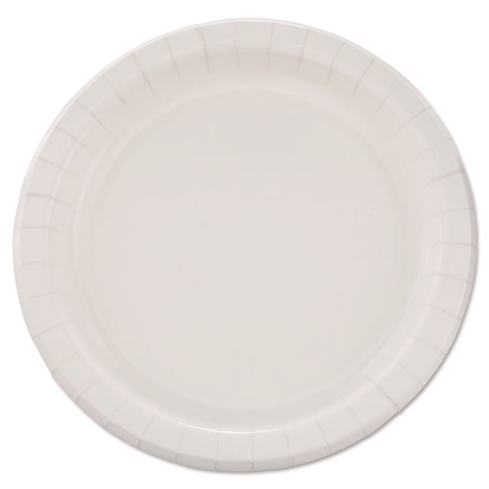 Bare Eco-Forward Clay-Coated Paper Dinnerware, ProPlanet Seal, Mediumweight, Plate, 8.5" dia, White, 125/Pack, 4 Packs/Carton