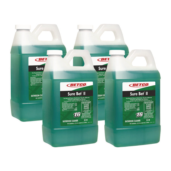 Sure Bet II Foaming FastDraw Disinfectant, Citrus Scent, 67.6 oz Bottle, 4/Carton