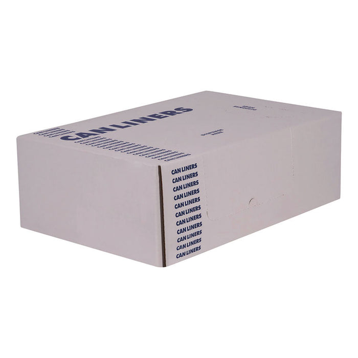 High-Density Waste Can Liners, 10 gal, 8 mic, 24" x 24", Black, Roll, 1,000/Carton