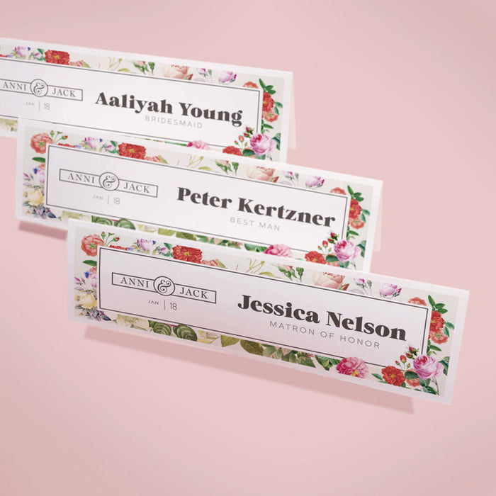 Medium Embossed Tent Cards, White, 8.5 x 2.5, 2 Cards/Sheet, 50 Sheets/Box