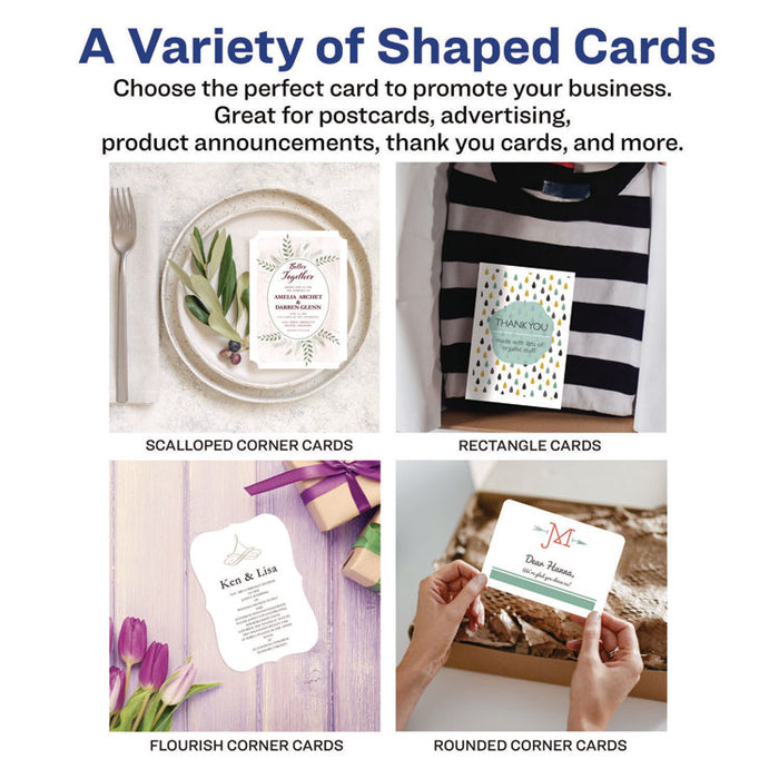 Photo-Quality Printable Postcards, Inkjet, 74 lb, 4.25 x 5.5, Glossy White, 100 Cards, 4 Cards/Sheet, 25 Sheets/Pack