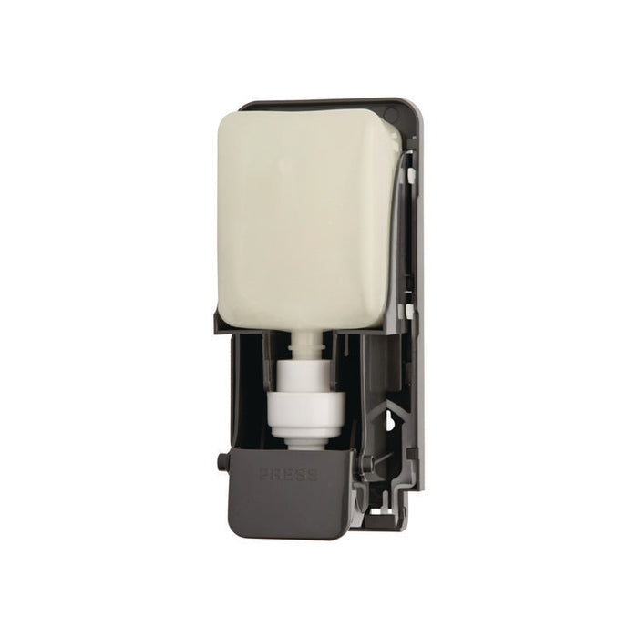 Wall Mounted Dispenser, 1,000 mL, 5 x 5 x 11, Black/Faux Stainless Steel, 12/Carton