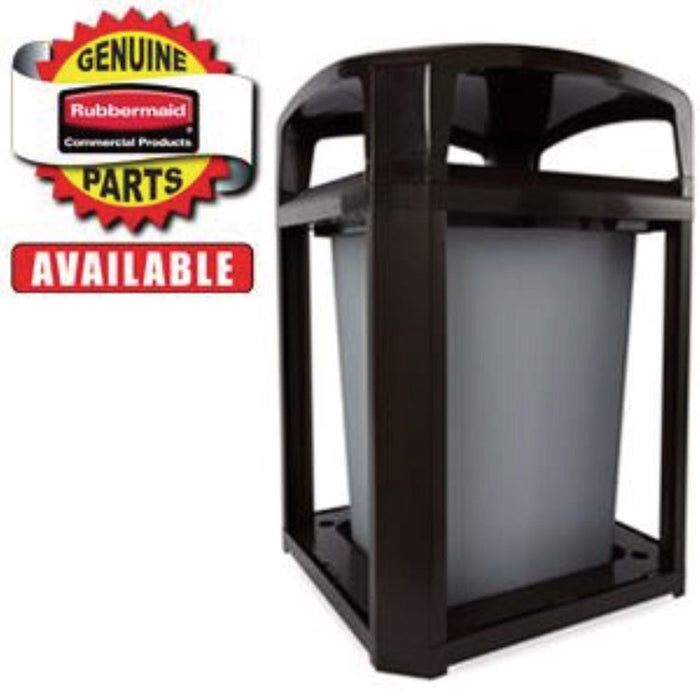 Stationary/Moving Collar for Container, Square, 26.25 x 26.25 x 4, Black