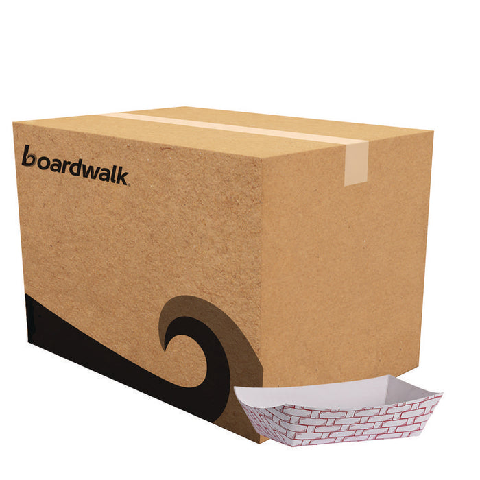 Paper Food Baskets, 6 oz Capacity, 3.78 x 4.3 x 1.08, Red/White, 1,000/Carton
