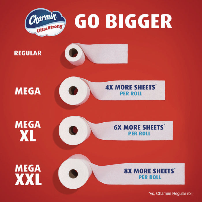 Ultra Strong Bathroom Tissue, Septic Safe, 2-Ply, White, 330 Sheets/Roll, 6 Rolls/Pack, 3 Packs/Carton