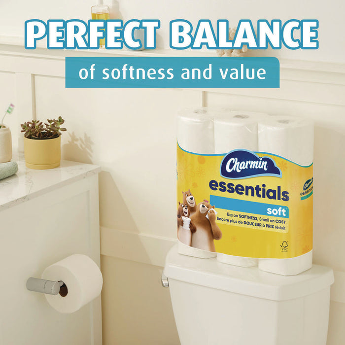 Essentials Soft Bathroom Tissue, Septic Safe, 2-Ply, White, 330 Sheets/Roll, 18 Rolls/Carton