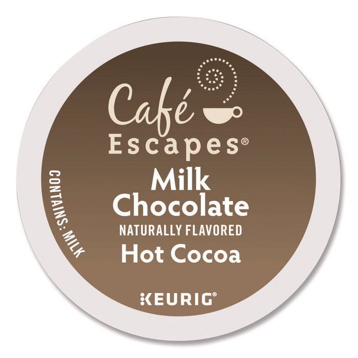 Cafe Escapes Milk Chocolate Hot Cocoa K-Cups, 24/Box