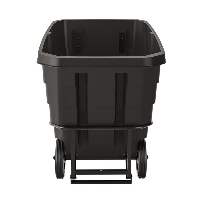1 cu yd Standard Duty Tilt Truck, Forkliftable Frame, 1,300 lb Capacity, Black