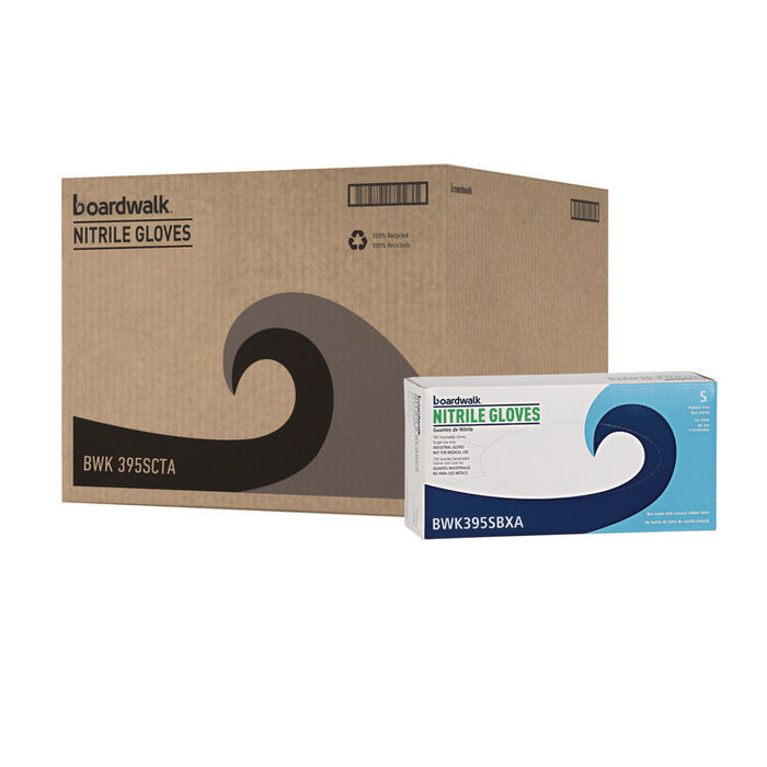 Blue Disposable Nitrile Gloves, 380 Series, Powder-Free, Large, 4 mil Thick, 9.5" Long, Blue, 100/Box, 10 Boxes/Carton