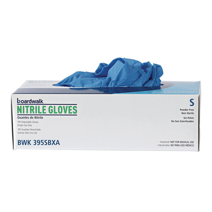 Blue Disposable Nitrile Gloves, 380 Series, Powder-Free, X-Large, 4 mil Thick, 9.5" Long, Blue, 100/Box, 10 Boxes/Carton