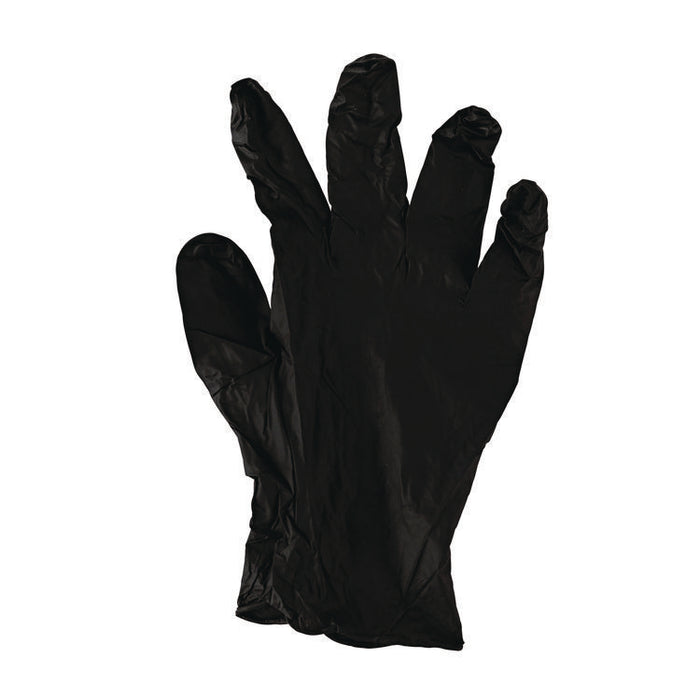 396 Series Disposable General-Purpose Nitrile Gloves, Powder-Free, X-Small, 4.4 mil Thick, 9.5" Long, Black, 100/Box