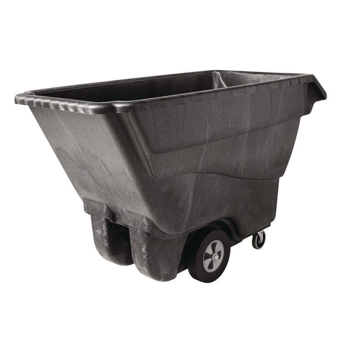 1 cu yd Structural Foam Tilt Truck, Standard Duty, 1,250 lb Capacity, Black